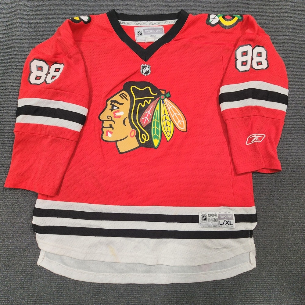 Reebok Chicago Blackhawks Hockey Jersey Youth L/XL Red Patrick Kane 88 NHL